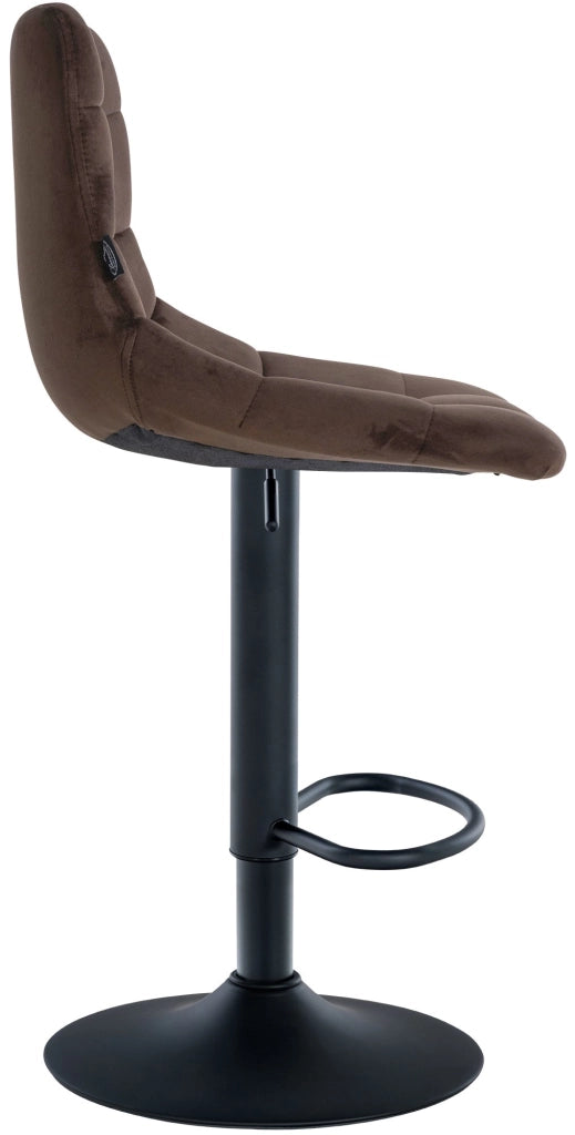 Sgabello Jerry Velvet marrone,nero