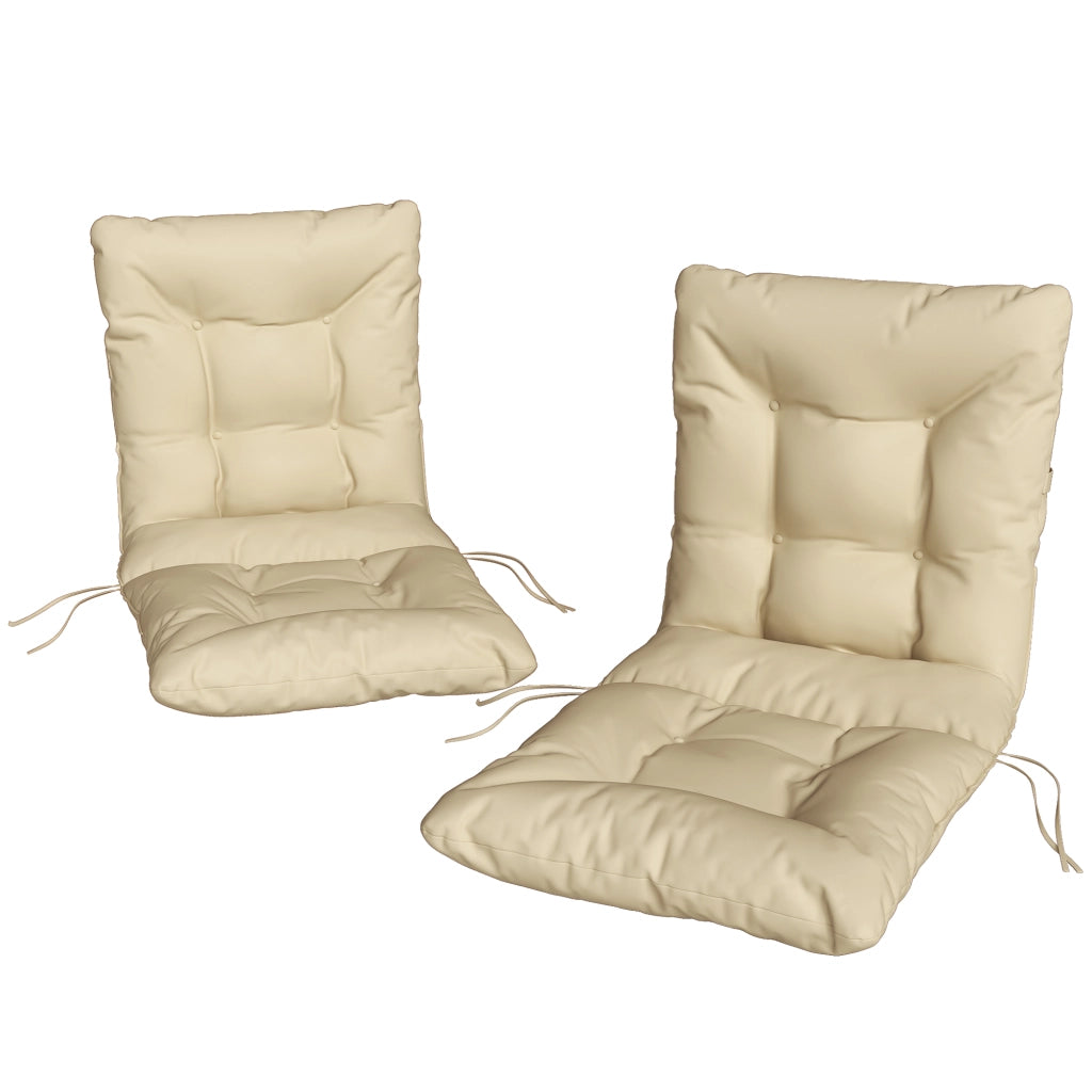 Cuscini per Sedie da Esterno ¨C zephmum ¨C 120x50x8 cm Beige Poliestere Cotone