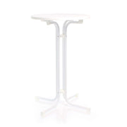 Toboli Tavolo alto da bar rotondo pieghevole bianco Ø 80 cm h 110 cm per interno ed esterno