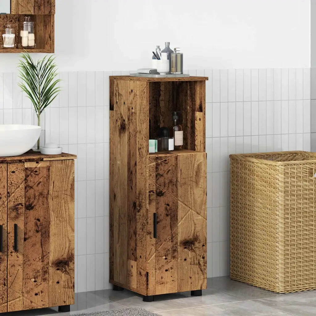 Mobile da Bagno con archiviazione Legno vecchio 30 x 35 x 95 cm 883322