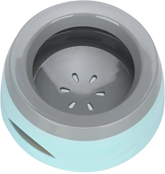 Bacchetta acqua per cani, ciotola anti-schizzo per cani in viaggio, bottiglia acqua impermeabile 750ml, senza schizzo, ciotola per cani senza perdite per bottiglia acqua per animali domestici in viaggio (blu)