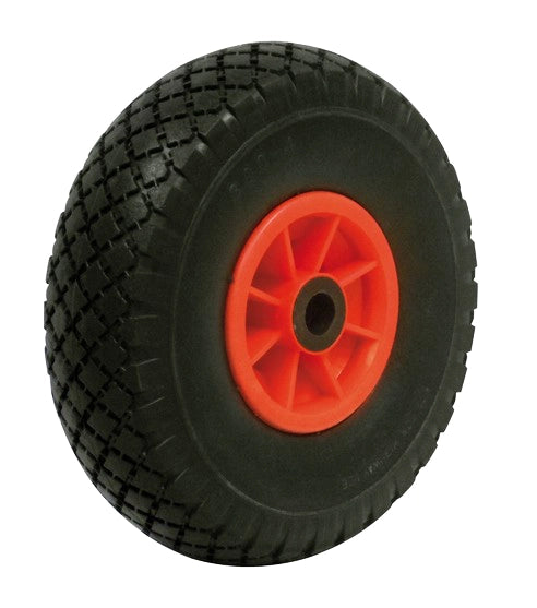 Utilia RUOTA PIENA PER CARRELLI PORTASACCHI cerchione plastica Ø mm.260 foro Ø mm. 16