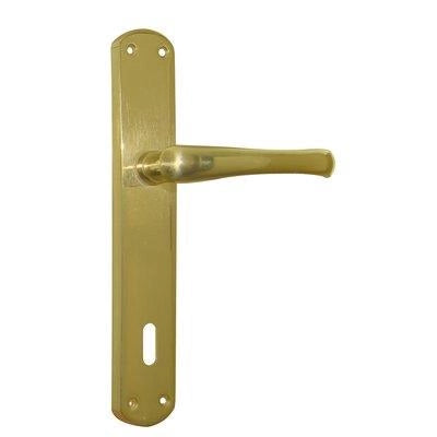 MANIGLIA RIO FORO PATENT - OTTONE LUCIDO Q8 I.MM 70 CF=PZ 2- 2 confezioni