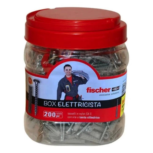 FISCHER TASSELLI SX 6SC (200x) IN BARATTOLO E PUNTA SDS6