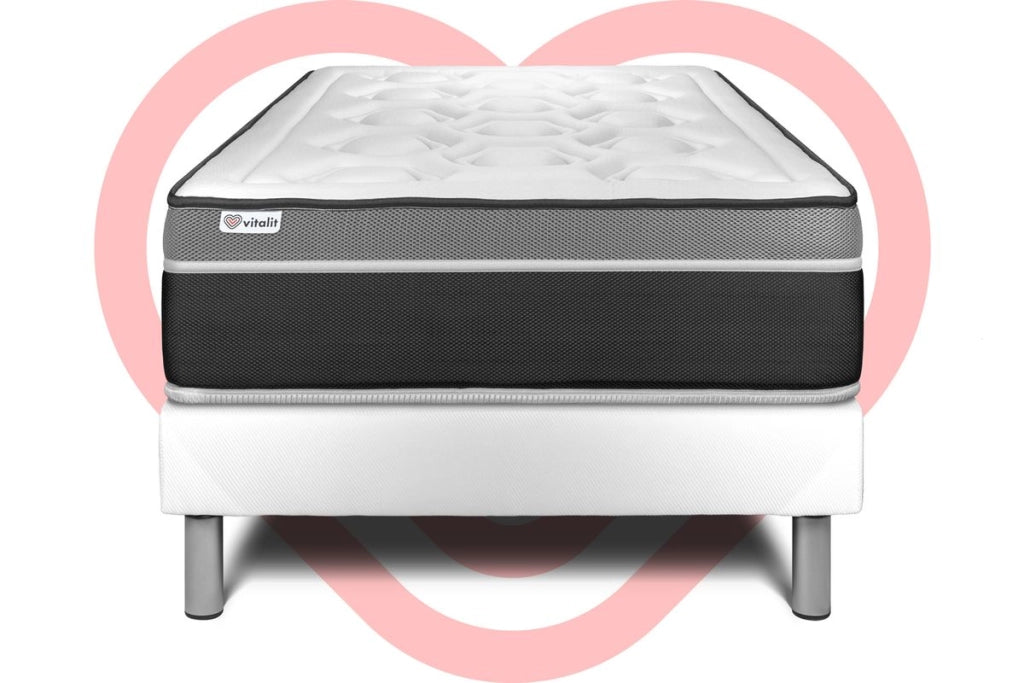 Letto con materasso VITAL CARE 120 x 190 cm Rete kit Bianco