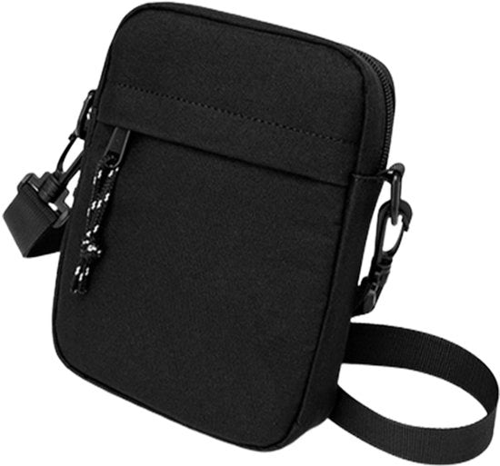 Borsa da spalla impermeabile - Borsa da braccio - Borsa pratica per tempo libero - Cinturino regolabile da spalla - Nero - 13,5 x 4,5 x 19 cm - Borsa da braccio