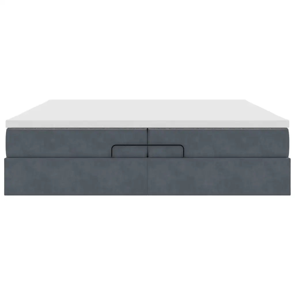vidaXL Struttura Letto Pouf con Materassi 200x200 cm Velluto