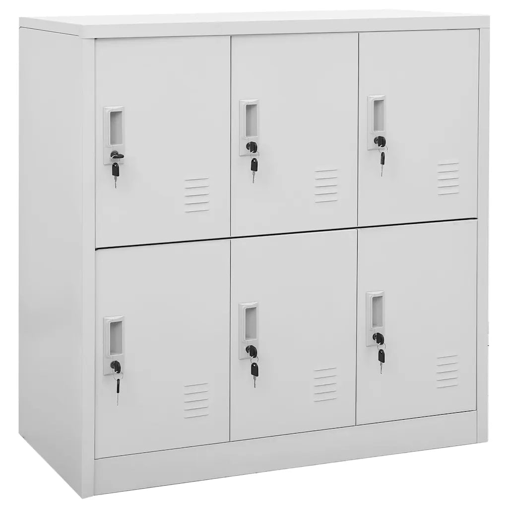 Armadietto con Chiave Grigio Chiaro 90x45x92,5 cm in Acciaio 336436