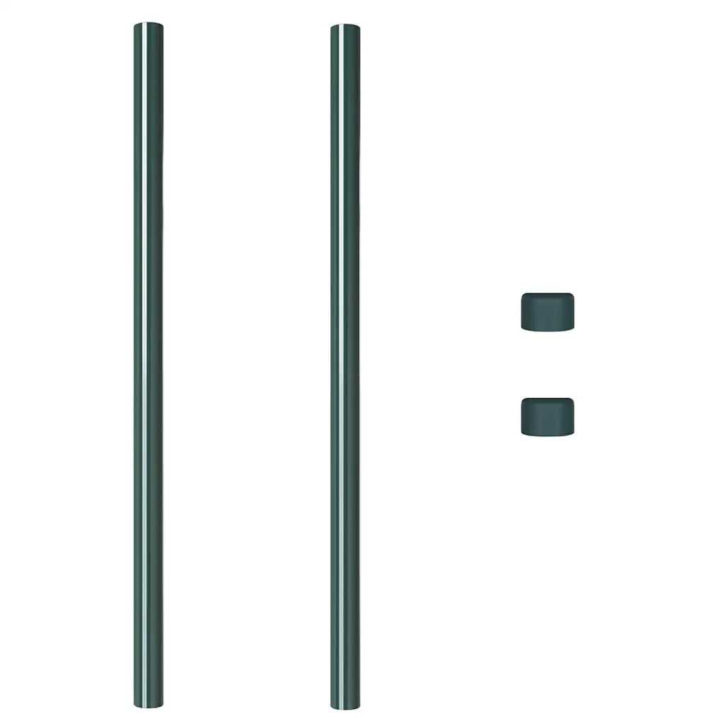vidaXL Pali per Recinzione 2 pcs Verde 120 cm