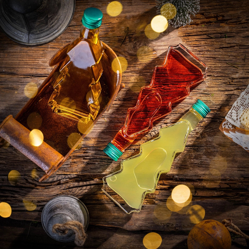 KADAX Butelka choinka 200ml pakiet 10szt z zakętką