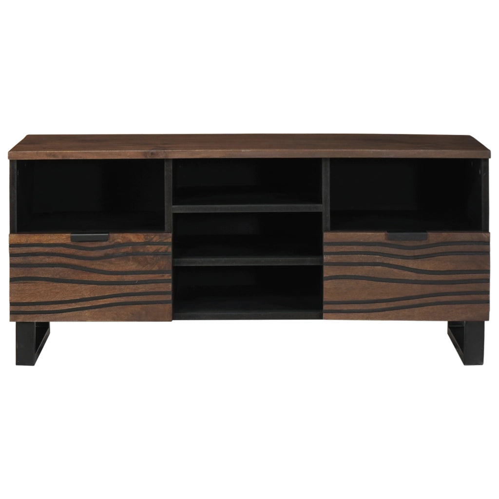 Mobile TV 100x33.5x46 cm Legno massello di mango e legno ingegnerizzato