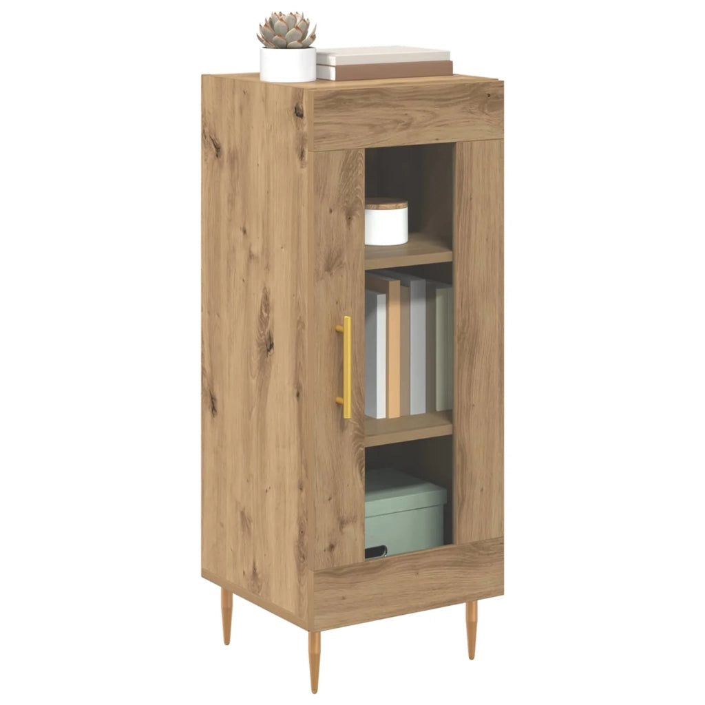 Credenza | Madia | Buffet da pranzo | Armadio da pranzo rovere artigianale 34 x 34,5 x 90 cm Legno multistrato