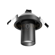 GFA1381-  FARETTO AD INCASSO ORIENTABILE 1 LUCE ATTACCO GU10 COLORE NERO SATINATO D.5,7CM