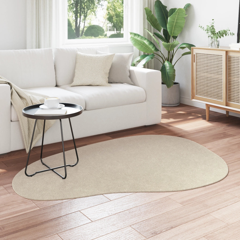 Tappeto 'HUARTE'a pelo corto, morbido e lavabile beige 120x170 cm