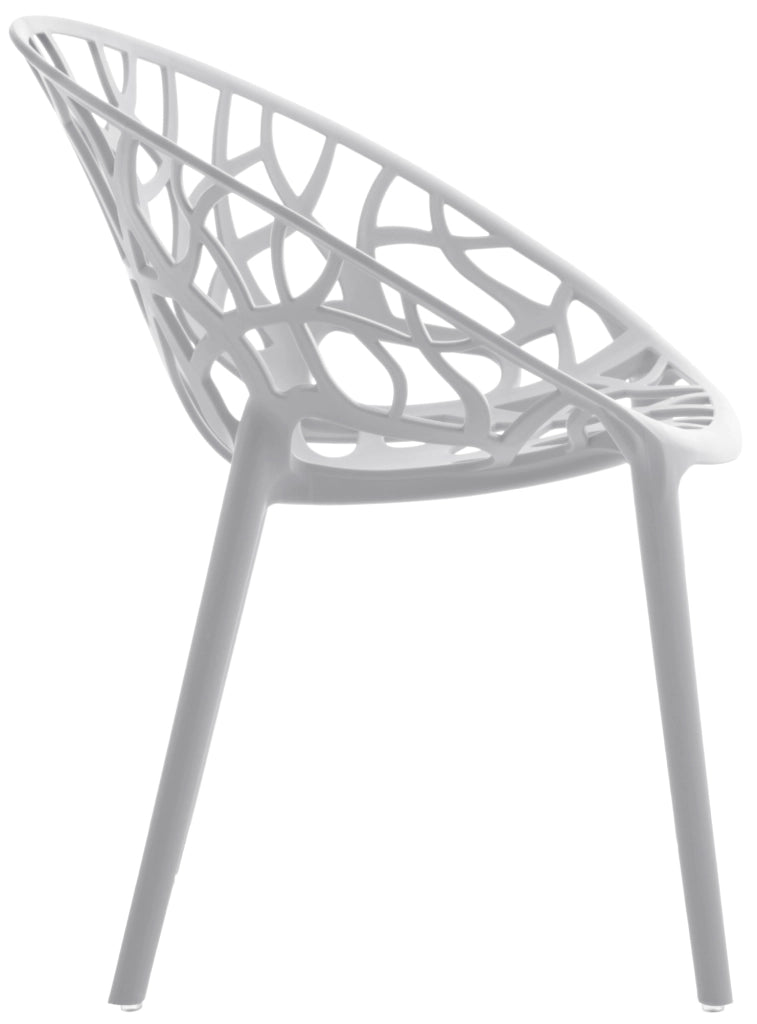 Set 4 sedie da giardino HOPE grigio chiaro