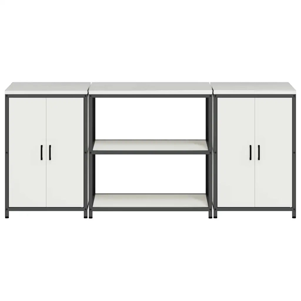 Set di Stoccaggio per Cucina con lo scaffale 3 pcs Bianco 3392667