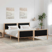 Struttura del Letto con testiera Marrone e nero 180 x 200 cm 3394305
