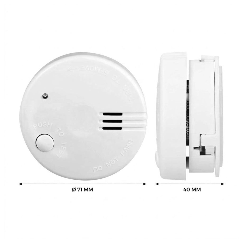 Rilevatore di Fumo Fotoelettrico con Allerta Rapida Sirena 85 dB Bianco Alecto