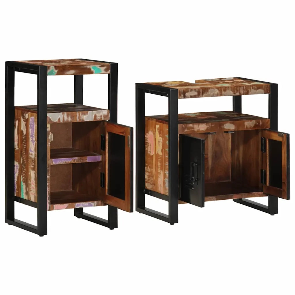 Set di mobili per il bagno 2 pcs Legno massello riciclato 3305603