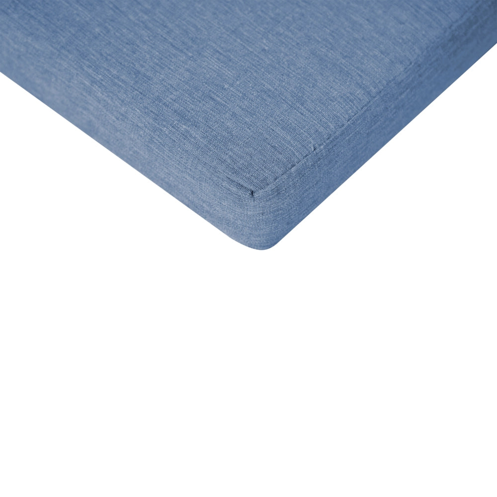Set di 2 cuscini per sedie da giardino cuscini per seduta e schienale in poliestere blu, design moderno, resistenti ai raggi UV e all'acqua