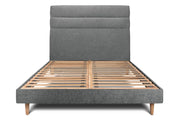 Letto 150x190 cm con testiera in linea - Tessuto Tela opaca