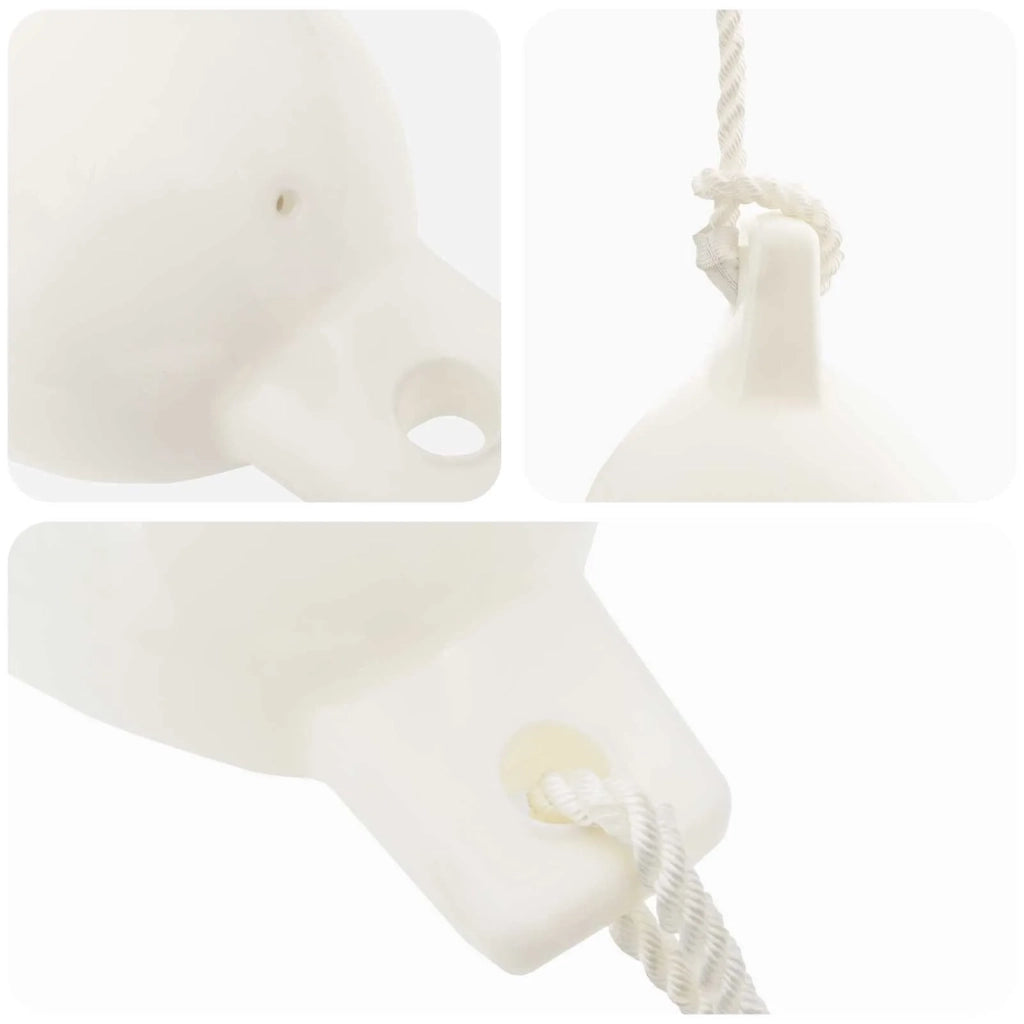 Fendini per barche 2 pz Ø 11 x 40 cm Bianco PVC 42028744