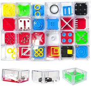 Giocchi di pazienza 24 pezzi - Regali per compleanni bambini - Doni per ospiti - Piccoli regali - Sicuri e sostenibili - Diversi livelli di difficoltà - Giochi di abilità