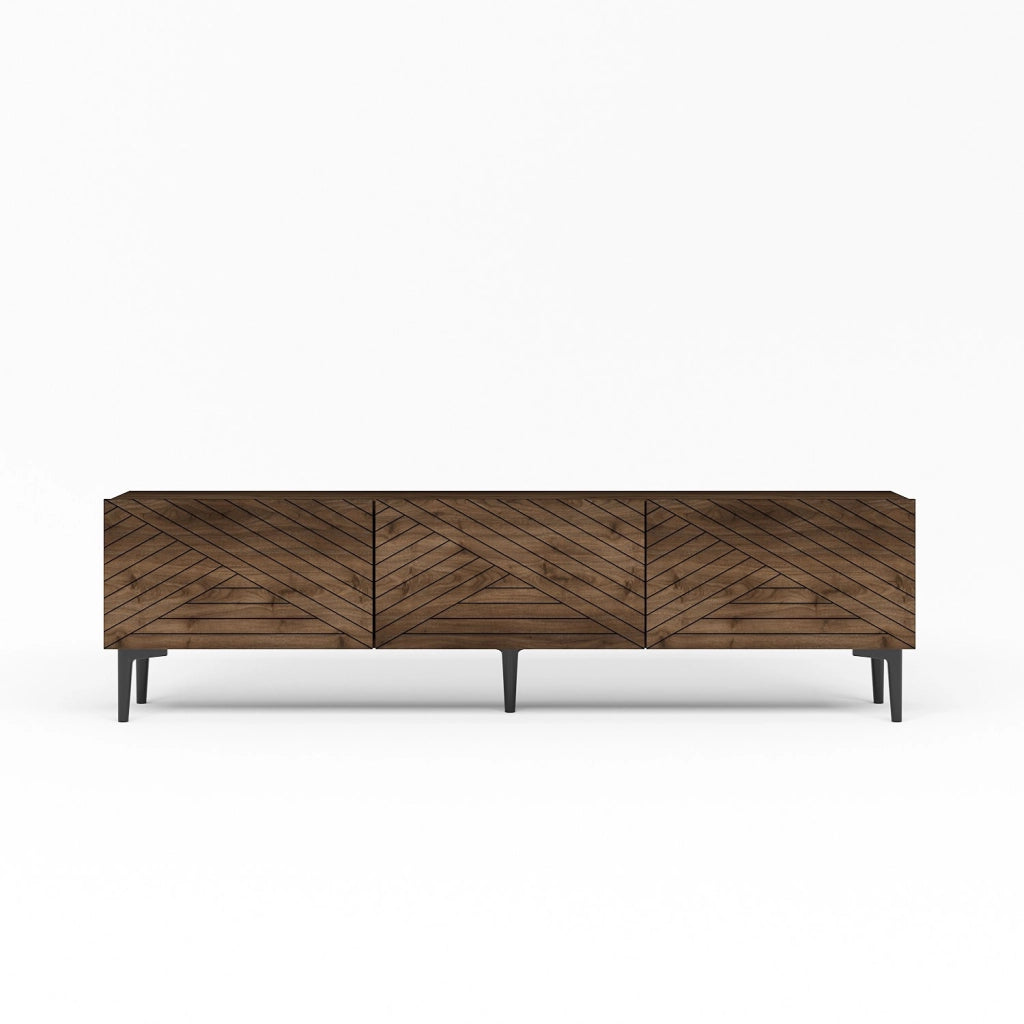 Porta TV in legno "Felix" - 160 x 31 x 44 cm - Marrone