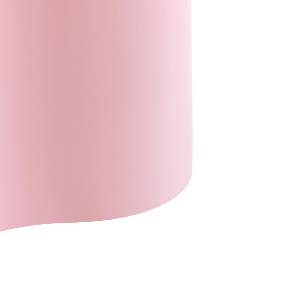 Tavolino rosa pastello Piano in MDF Base in metallo ø 50 cm Design moderno Soggiorno
