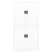 Armadio per Ufficio Bianco 90x40x180 cm in Acciaio 335942