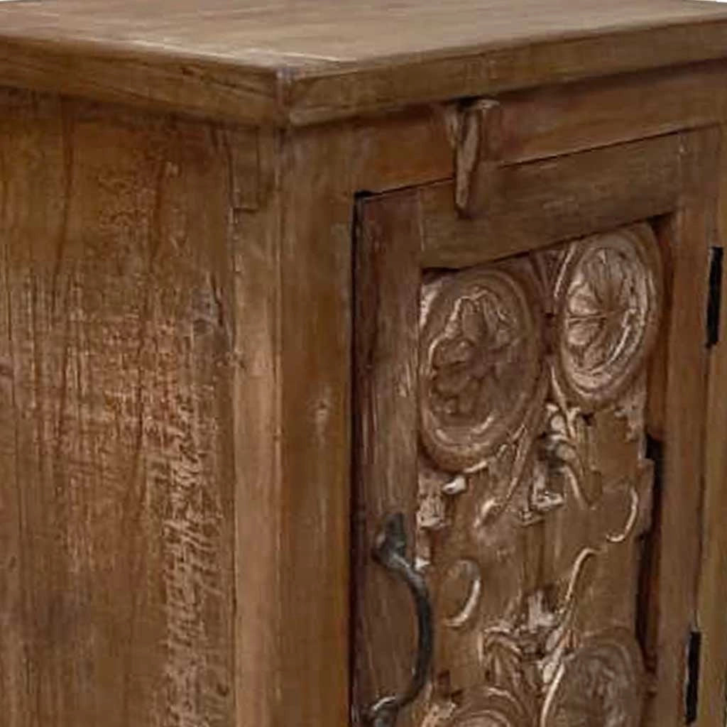 Comodino in legno fatto a mano48x28x66h cm