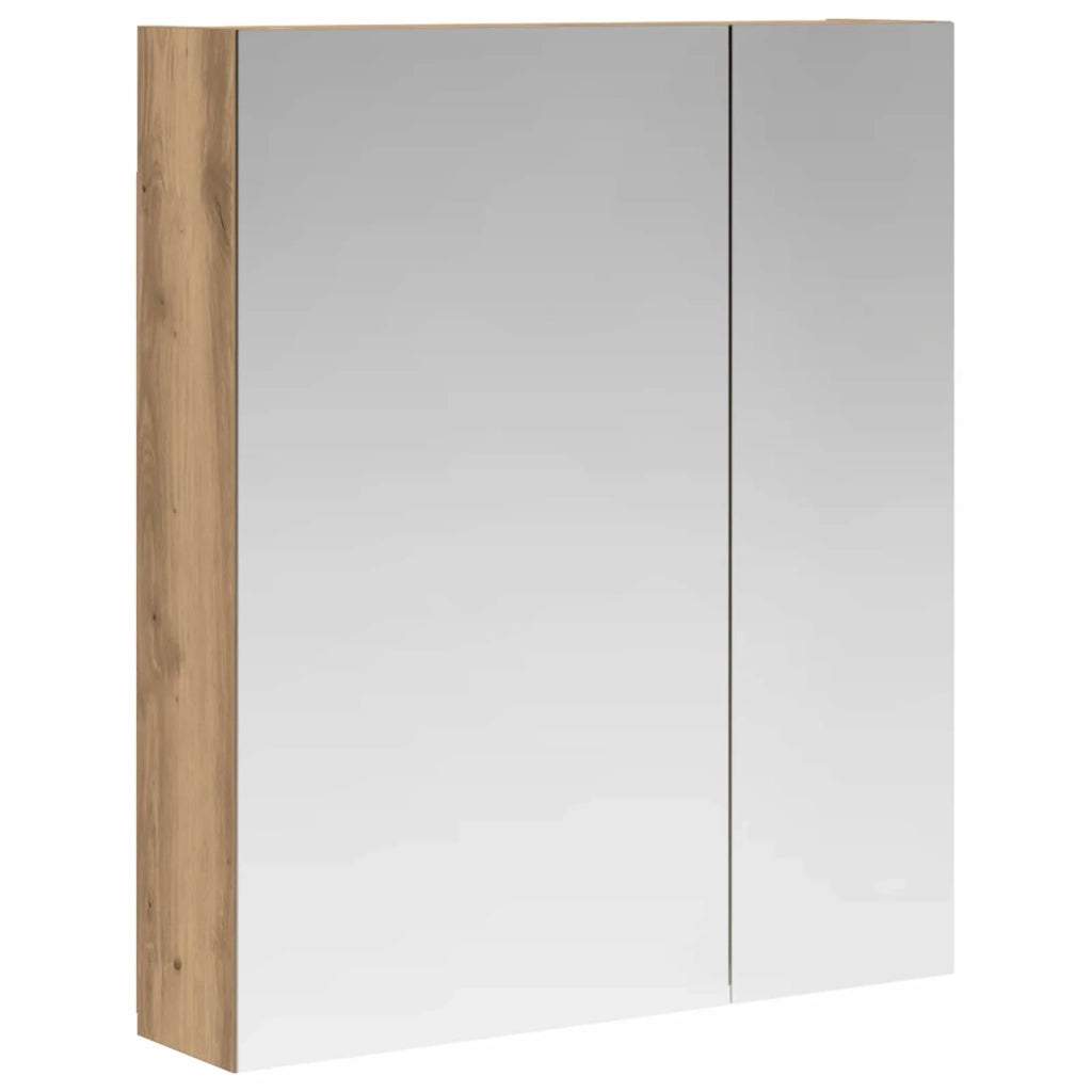 Mobiletto per specchio da bagno con porta Rovere Artigianale