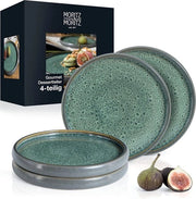 Set di piatti da dessert, da torta e da colazione in ceramica, 21 cm, set di piatti da servire