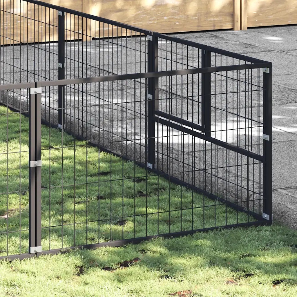 Gabbia per Cani Nera 35 mÂ² in Acciaio cod mxl 49080