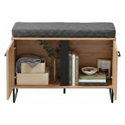 Roascio, Mobile da Ingresso un Ripiano, 84.5x35x59.5h cm Marrone Rovere Nodi