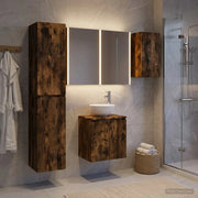 Set di Armadi da Bagno 5 pcs Rovere Fumo 53 x 15,5 x 70 cm 3407307