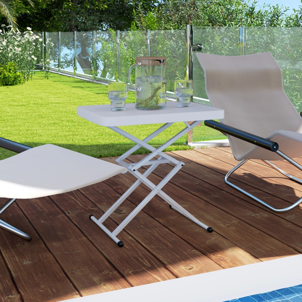 Tavolo da giardino pieghevole ¨C zephmum ¨C bianco 65x45x70 cm