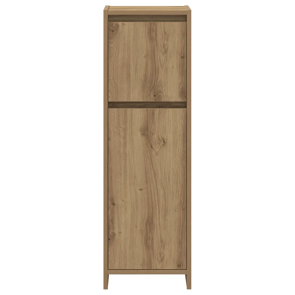 Set Mobili da Bagno 4 pz Rovere Artigianale Legno Multistrato