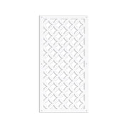 ROMBI - Pannello in PVC traforato - Parasole Misura: 47x94 cm, Colore: bianco