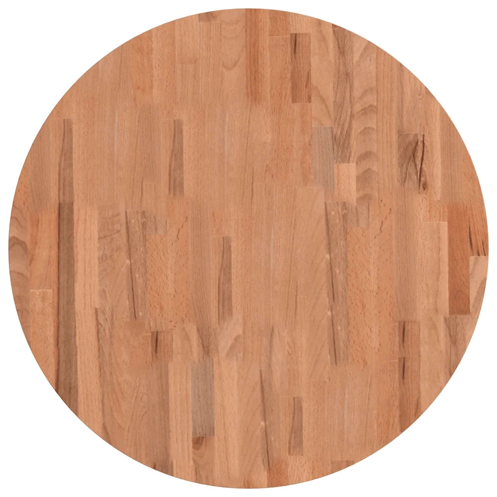 Piano per Tavolo | Superficie Tavolo | Piano Scrivania ?70x1,5 cm Rotondo in Legno Massello di Faggio