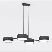 Lampada a sospensione Drumz nera opaca