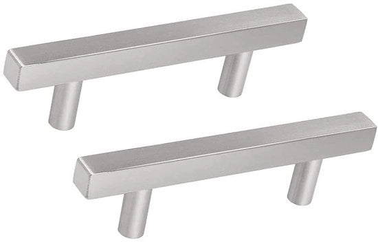 Maniglie per Mobili a Manubrio a T - 2 Pezzi - Pulsanti di Carreggiata - Maniglie per Porte - Design Eterno - Distanza 224mm