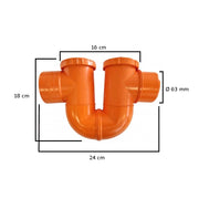 Sifone a "U" in pvc : Diametro - 63