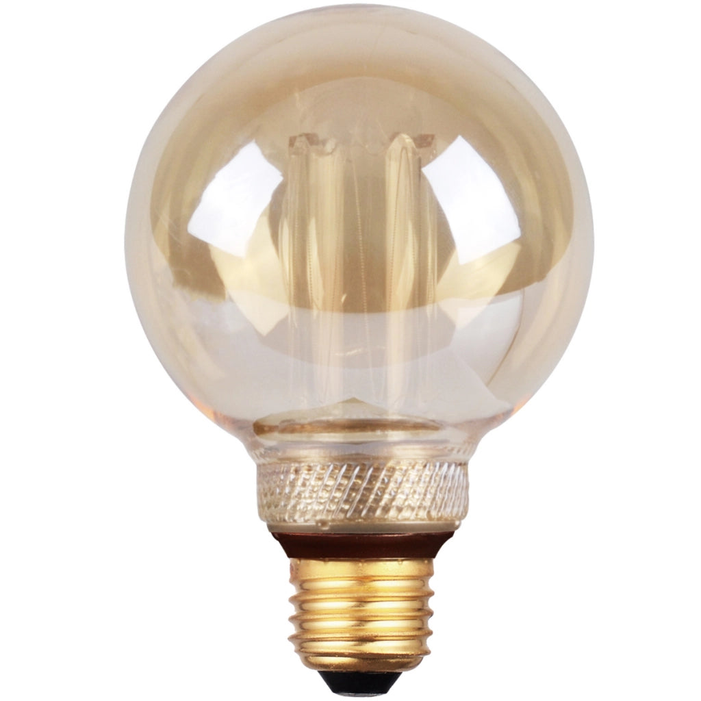 Lampadina LED G95 ambra E27 4W 200lm 1800K DecoVintage Polux