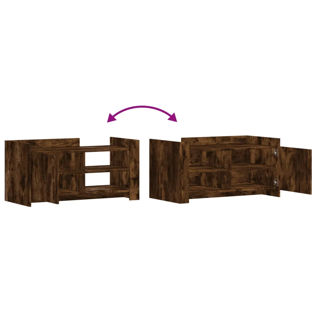 Tavolino Salotto-Tavolino da soggiorno-Tavolo Rovere Fumo 100x50x50 cm in Legno Multistrato 841775
