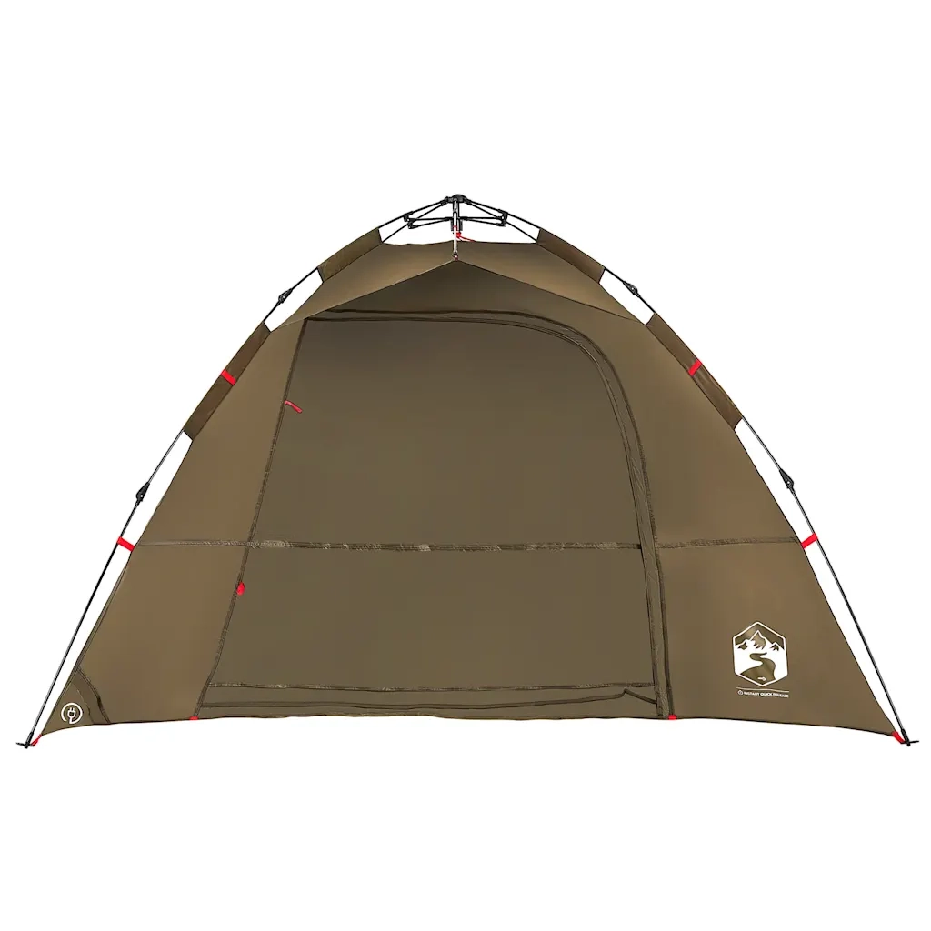 Tenda da Pesca 4 Persone-Tenda da campeggio Verde Oliva a Rilascio Rapido 382694