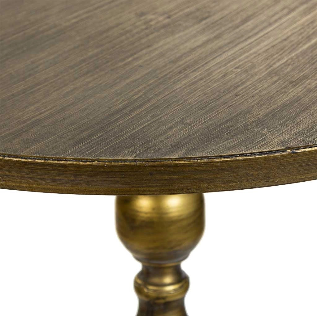 Tavolino in metallo dorato 50x50x66h