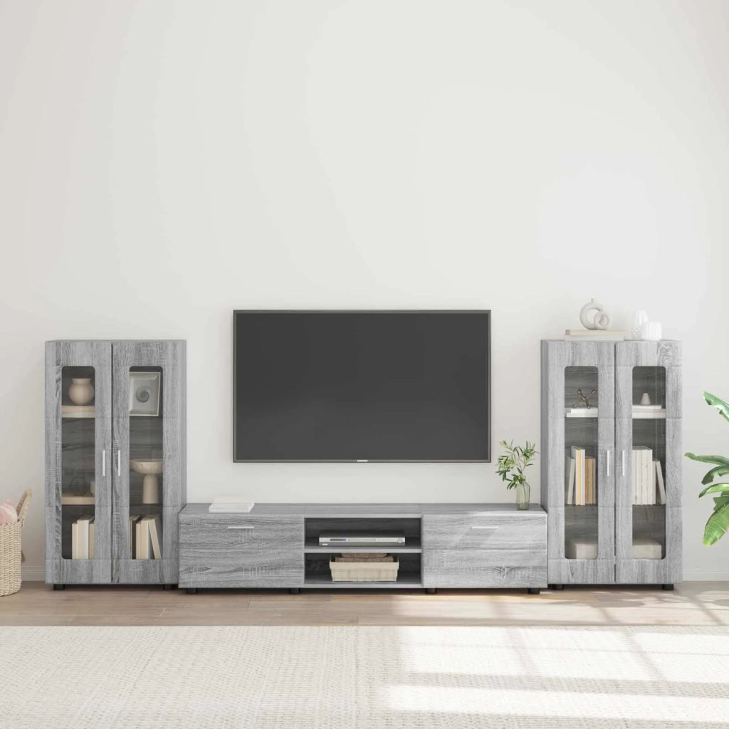 Set mobile TV FLORIN 3 pcs Grigio Sonoma Legno multistrato 3397940