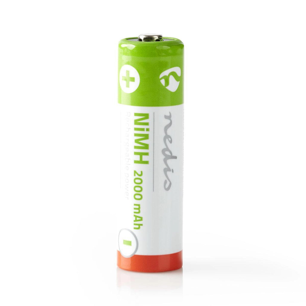 Set di 4 batterie ricaricabili NiMH AA 1.2V DC 2000mAh precaricate  Nedis