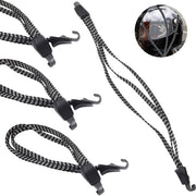 Kit di 4 cinture da bagagliazzo, 3 in 1 cinture da sella per bicicletta, espansioni elastiche con ganci, cinture elastiche per bagagliazzo per bagagliazzo, biciclette, motociclette, ecc. (70-123 cm)